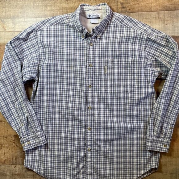 Men's Columbia Plaid Button Down Shirt size XL - Picture 1 of 5